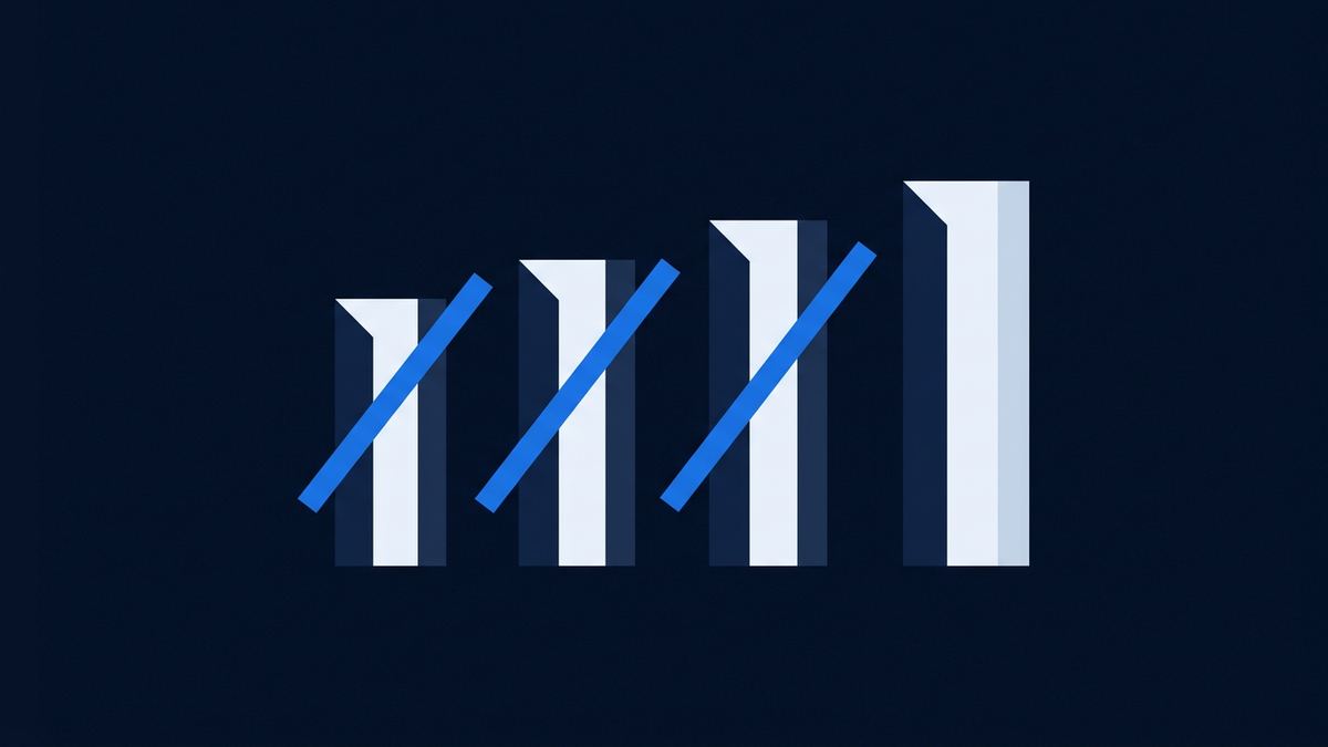 A row of four calendar deadline markers with three crossed out and one final marker standing alone at the end of the row