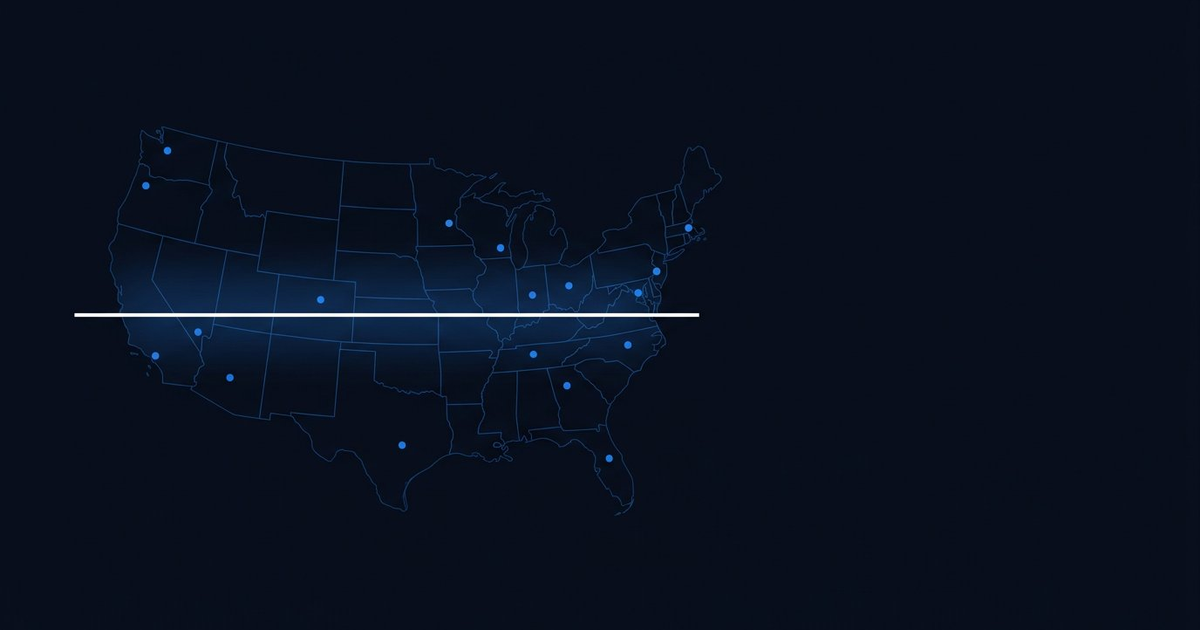 US map with states shaded by prediction-market legal status: green for available, yellow for contested, red for currently restricted