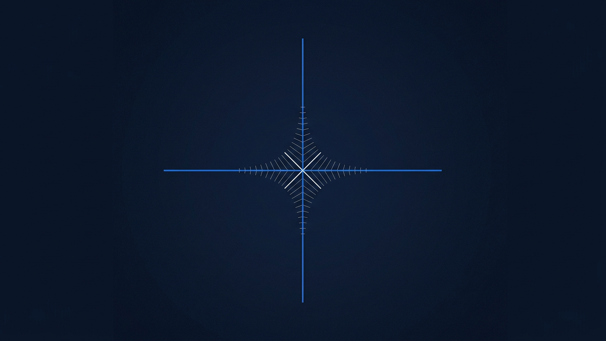 A single contract price displayed as a vertical bar climbing from the bottom of the frame toward a midpoint, with a faint horizontal probability scale crossing through the centre