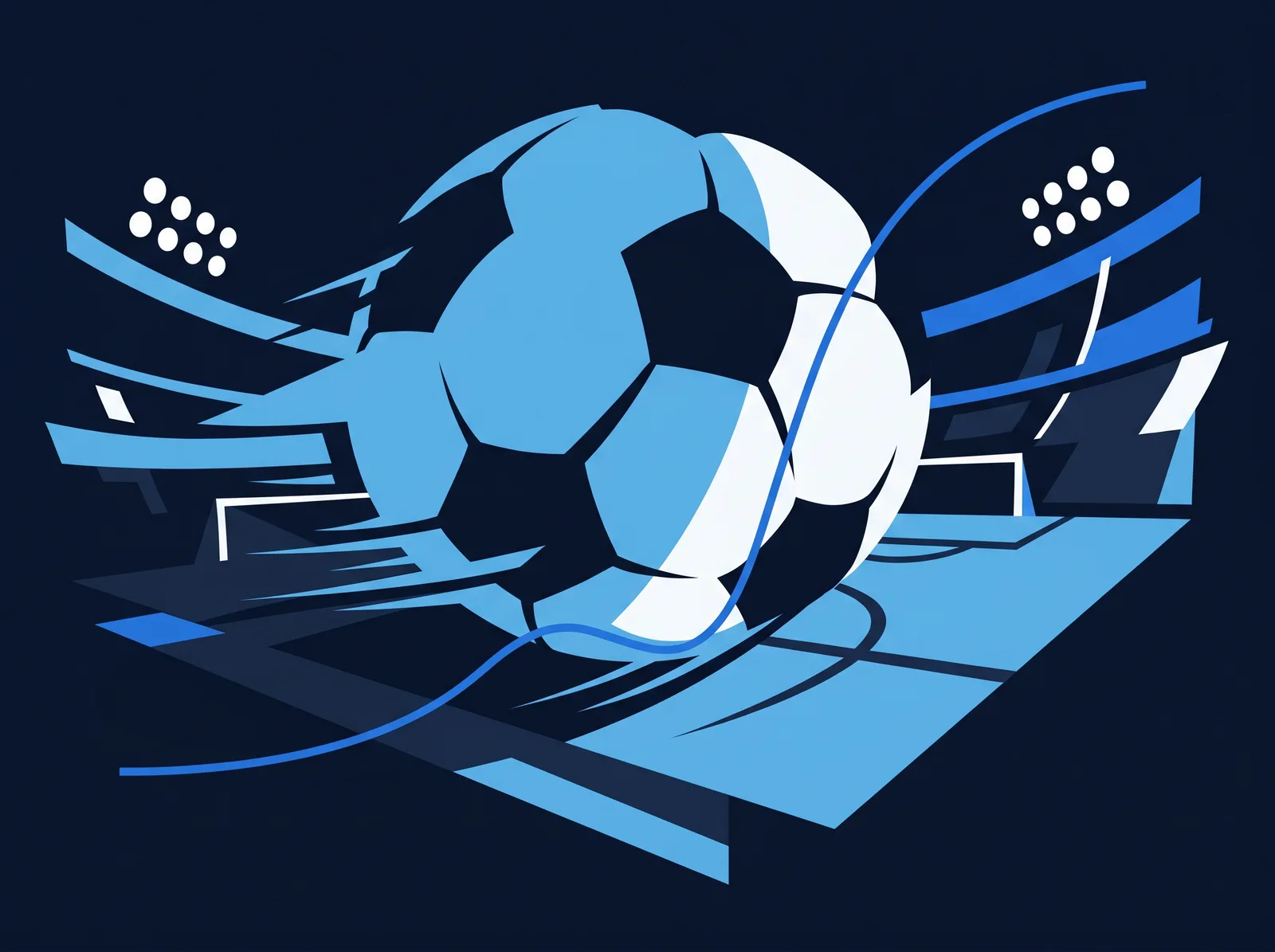 Abstract editorial hero for Argentina in national kit colours