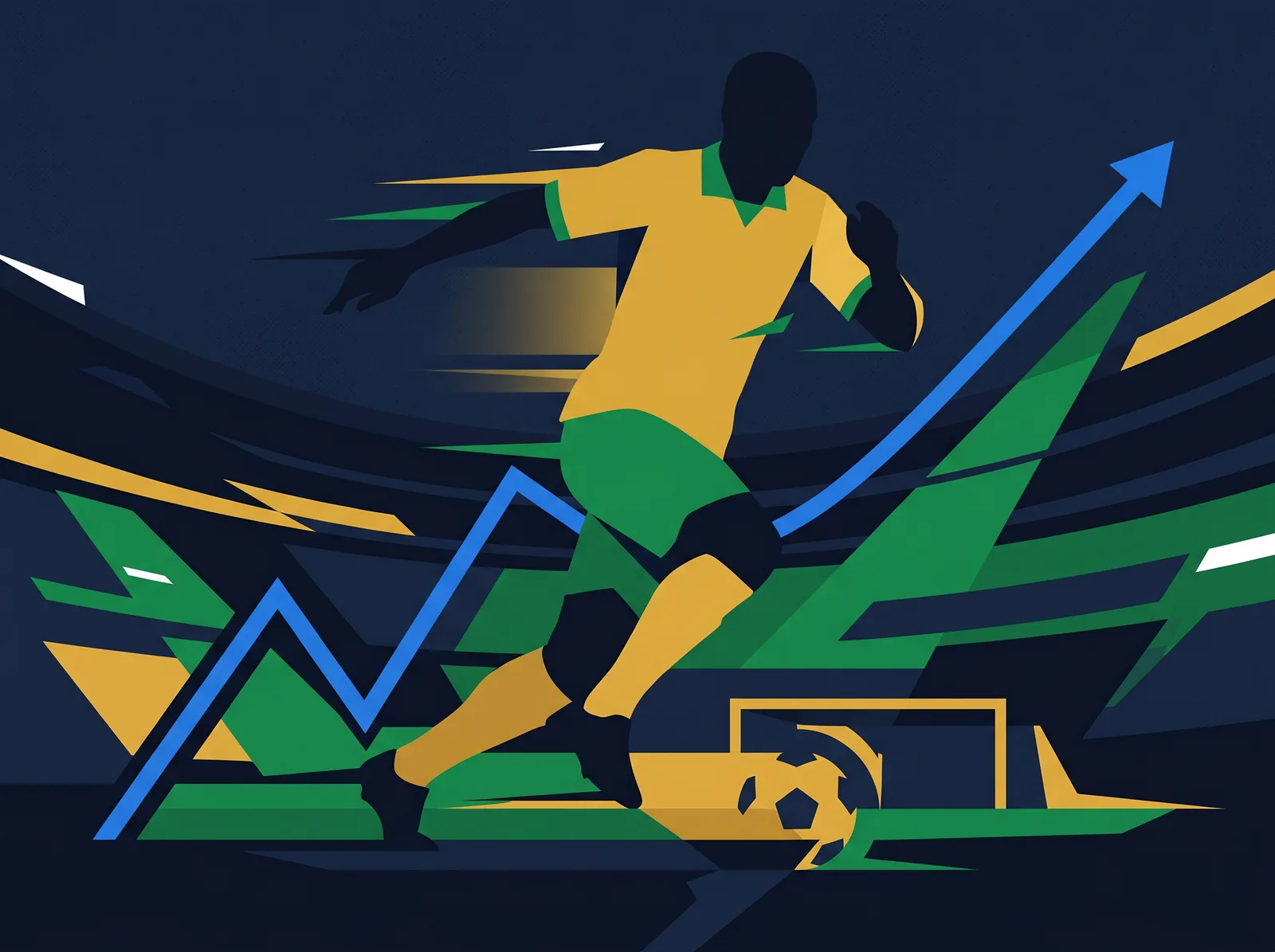 Abstract editorial hero for Australia in national kit colours
