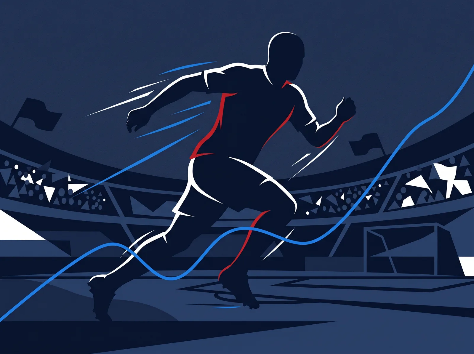 Abstract editorial hero for France in national kit colours