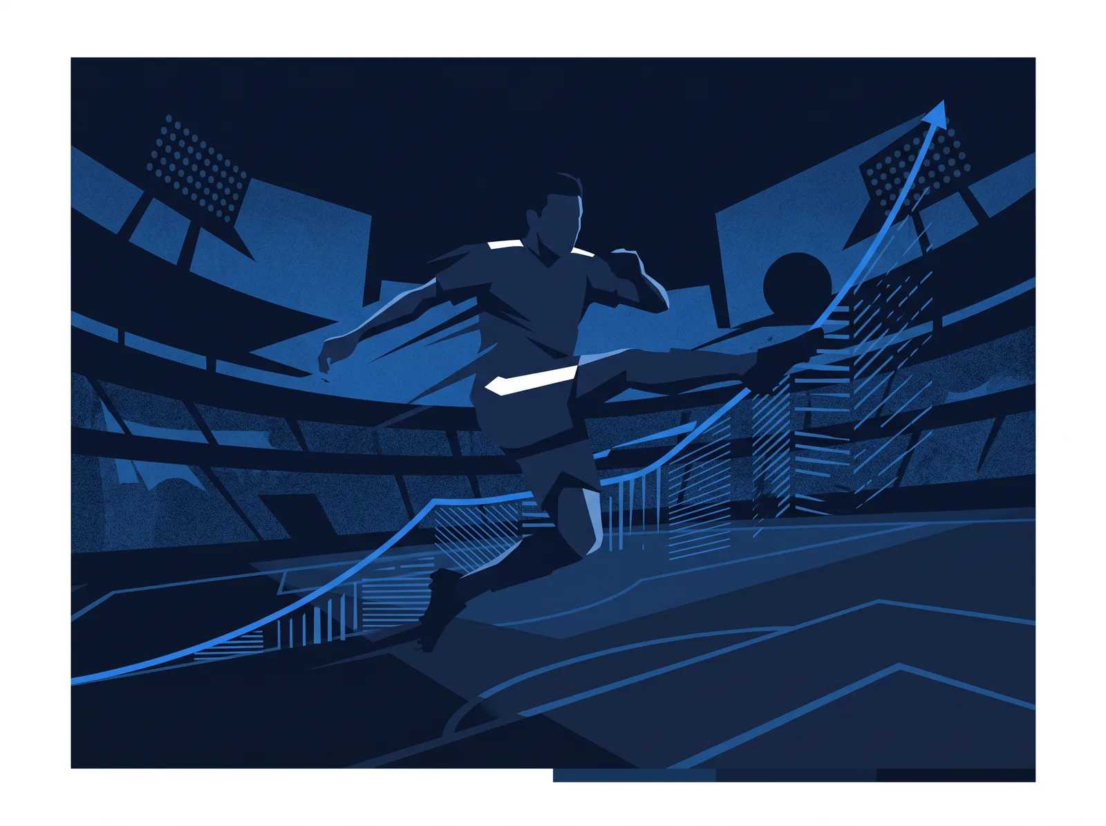 Abstract editorial hero for Scotland in national kit colours